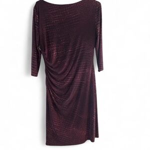 Jones‎ New York Purple Ruched Sheath Dress